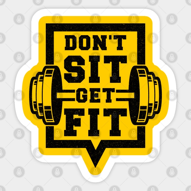 Don't Sit Get Fit Sticker by DeDoodle